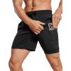 imageCRZ YOGA Mens 2 in 1 Running Shorts with Liner  5 Quick Dry for Workout Sports Athletic with PocketsBlack