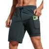 imageCRZ YOGA Mens 2 in 1 Running Shorts with Liner  9 Quick Dry for Workout Sports Athletic with PocketsMelanite