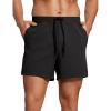 imageCRZ YOGA Mens FourWay Stretch Workout Shorts  5 Soft Durable for Casual Athletic with PocketsBlack