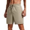 imageCRZ YOGA Mens FourWay Stretch Workout Shorts  7 Soft Durable for Casual Athletic with PocketsKhali Barley