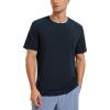 imageCRZ YOGA Mens Pima Cotton TShirts Short Sleeve Crew Neck Casual Shirts Breathable Workout Daily Tee TopsTrue Navy