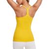 imageCRZ YOGA Seamless Workout Tank Tops for Women Racerback Athletic Camisole Sports Shirts with Built in BraHigh Visibility Yellow
