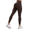 imageCRZ YOGA Secretsculpt Womens Butterlift Scrunch Butt Workout Leggings 25quot  No Front Seam High Waisted Yoga Pants BootyHot Fudge Brown