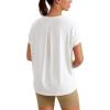 imageCRZ YOGA Short Sleeve Yoga Tops for Women Soft Loose Casual Flowy Shirts Crew Neck Workout Basic TShirtWhite