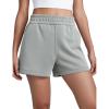 imageCRZ YOGA SoftAura Sweat Shorts Women Casual 4 High Waisted Modal for Lounge Athletic with Pockets DrawstringSterling