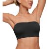 imageCRZ YOGA Softhold Womens Double Lined Strapless Bralettes  Tube Tops Bandeau Unlined Wireless Stretchy TShirt Everyday BraBlack