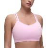 imageCRZ YOGA Softness Mold Womens Butterluxe U Neck Longline Sports Bras  Supportive Cross Back Double Strap Yoga Top DDD CupVita Pink