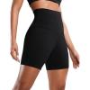 imageCRZ YOGA Super High Waisted Butterluxe Womens Biker Shorts 6 Inches  Buttery Soft Workout Yoga Over BellyBlack