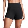 imageCRZ YOGA Women Butterbreeze Athletic Biker Shorts 4 Inches  Workout Gym Running Volleyball Yoga High Waisted SpandexBlack