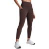 imageCRZ YOGA Women Butterbreeze Workout Leggings with Pockets 25  High Waist Tummy Control Athletic Gym Yoga Running PantsHot Fudge Brown