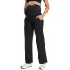 imageCRZ YOGA Women Butterluxe Maternity Wide Leg Pants with Pockets 315quot  Over The Belly Workout Yoga Lounge PregnancyBlack