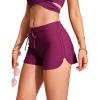 imageCRZ YOGA Womens 3 Swim Board Shorts High Waisted Quick Dry Beach Swimwear Bottoms Bathing Trunks with LinerFuchsia