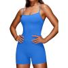 imageCRZ YOGA Womens Butterluxe Athletic Adjustable Strap Rompers Workout One Piece Sleeveless Jumpsuits Padded Bodysuit ShortsSparkle Blue