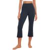 imageCRZ YOGA Womens Butterluxe High Waisted Flare Capris Leggings 23quot  Bootcut Yoga Pants Cropped Lounge Casual ComfyTrue Navy