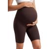 imageCRZ YOGA Womens Butterluxe Maternity Biker Shorts Over The Belly 8quot  Pregnancy Yoga Workout ActivewearHot Fudge Brown