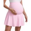 imageCRZ YOGA Womens Butterluxe Maternity High Waisted Tennis Skirts A Line Flowy Golf Athletic Casual Pregnancy with PocketsPink Peony