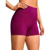imageCRZ YOGA Womens Naked Feeling Biker Shorts  3 Inches High Waisted Yoga Workout Running SpandexMagenta Purple