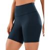 imageCRZ YOGA Womens Naked Feeling Biker Shorts  6 Inches High Waist Yoga Workout Running Gym SpandexTrue Navy