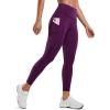 imageCRZ YOGA Womens Naked Feeling Workout Leggings 25 Inches  High Waisted Yoga Pants with Side Pockets Running TightsPlum Magenta