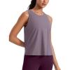 imageCRZ YOGA Womens Pima Cotton Sleeveless Loose Tank Tops Exercise Gym Yoga Tops Athletic ShirtsPurple Gray
