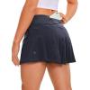 imageCRZ YOGA Womens Quick Dry Pleated Tennis Skirts Mid Waisted Cute Athletic Workout Running Sports Golf Skorts VolleyballNavy