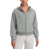 imageCRZ YOGA Womens SoftAura Full Zip Up Hoodie Workout Casual Hooded Sweatshirt Long Sleeve Athletic JacketSterling