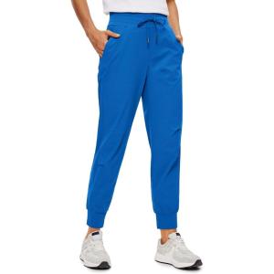 imageCRZ YOGA Athletic High Waisted Joggers for Women 275quot  Lightweight Workout Travel Casual Outdoor Hiking Pants with PocketsSparkle Blue