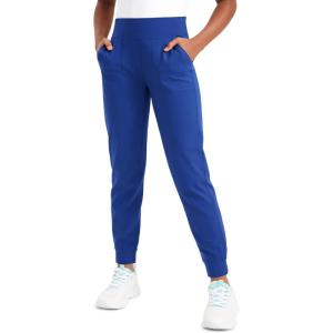 imageCRZ YOGA Butterlift Girls Joggers with Pockets  Athletic Active Casual Lounge Running Pants for Kids Teen SoftWaves Blue