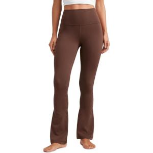 imageCRZ YOGA Butterluxe High Waist Mini Flared Leggings for Women 30quot315quot33  Bootcut Yoga Pants with Pocket Casual LoungeCoffee Brown