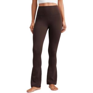 imageCRZ YOGA Butterluxe High Waist Mini Flared Leggings for Women 30quot315quot33  Bootcut Yoga Pants with Pocket Casual LoungeHot Fudge Brown