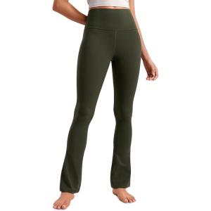 imageCRZ YOGA Butterluxe High Waist Mini Flared Leggings for Women 30quot315quot33  Bootcut Yoga Pants with Pocket Casual LoungeOlive Green
