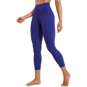 imageCRZ YOGA Butterluxe High Waisted Capris Workout Leggings for Women 23  Lounge Buttery Soft Yoga PantsLarkspur Blue