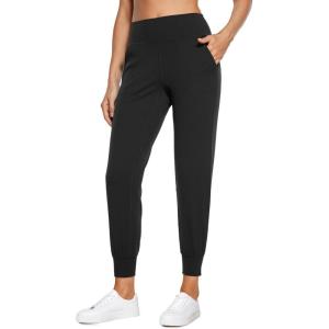 imageCRZ YOGA Butterluxe High Waisted Joggers for Women 27quot  Buttery Soft Yoga Lounge Workout Leggings Pants with PocketsBlack