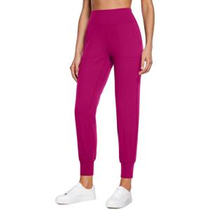 imageCRZ YOGA Butterluxe High Waisted Joggers for Women 27quot  Buttery Soft Yoga Lounge Workout Leggings Pants with PocketsMagenta Purple