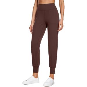 imageCRZ YOGA Butterluxe High Waisted Joggers for Women 27quot  Buttery Soft Yoga Lounge Workout Leggings Pants with PocketsTaupe