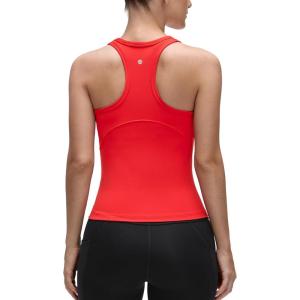 imageCRZ YOGA Butterluxe Womens Racerback Workout Tank Tops High Neck Sleeveless Camisole Athletic Gym ShirtsDeep Red