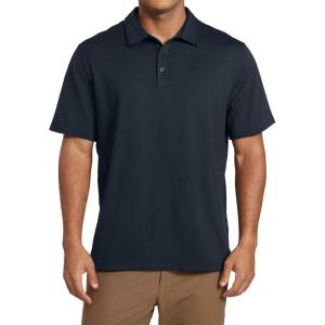 imageCRZ YOGA Cloud Jersey Mens Golf Polo Shirt Midweight Short Sleeve Soft Moisture Wicking Lounge Athletic Casual TShirtsTrue Navy