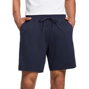 imageCRZ YOGA Cloud Jersey Mens Lounge Lightweight Sweat Shorts  7 Soft Breathable for Casual Workout with PocketsNavy