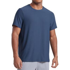 imageCRZ YOGA Cloudweight Mens Workout Comfy TShirts Lightweight Moisture Wicking Athletic Casual Short Sleeve Crew Neck ShirtElectric Blue