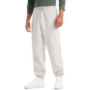 imageCRZ YOGA Cotton Fleece Sweatpants for Men 32quot Loosed Fit Lounge Casual Elastic Bottom Sweat Pants with Zipper PocketsMilky White Bone