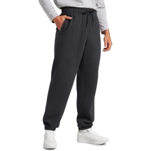 imageCRZ YOGA Cotton Fleece Sweatpants for Men 32quot Loosed Fit Lounge Casual Elastic Bottom Sweat Pants with Zipper PocketsMysterious Grey