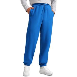 imageCRZ YOGA Cotton Fleece Sweatpants for Men 32quot Loosed Fit Lounge Casual Elastic Bottom Sweat Pants with Zipper PocketsSparkle Blue