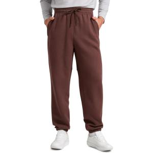 imageCRZ YOGA Cotton Fleece Sweatpants for Men 32quot Loosed Fit Lounge Casual Elastic Bottom Sweat Pants with Zipper PocketsTaupe