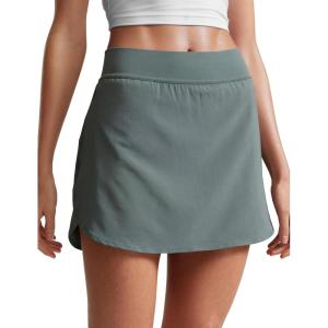 imageCRZ YOGA Dolphin Golf Skirts for Women A Line High Waisted Casual Athletic Mini Tennis Pickleball Skort with Zipper PocketGrey Sage
