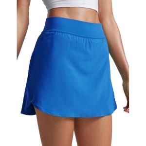 imageCRZ YOGA Dolphin Golf Skirts for Women A Line High Waisted Casual Athletic Mini Tennis Pickleball Skort with Zipper PocketSparkle Blue