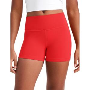 imageCRZ YOGA Girls Butterluxe Athletic Biker Shorts  Kids Teen High Waist Lounge Active Dance Yoga Running Buttery SoftDeep Red