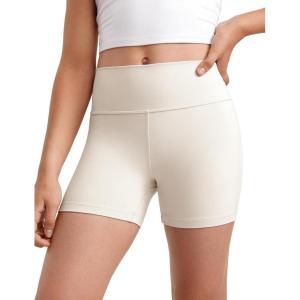 imageCRZ YOGA Girls Butterluxe Athletic Biker Shorts  Kids Teen High Waist Lounge Active Dance Yoga Running Buttery SoftMilky White