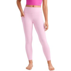 imageCRZ YOGA Girls Butterluxe Athletic Leggings with Pockets  High Waist Lounge Kids Teen Pants Yoga Active Dance Running TightsPink Peony