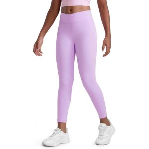 imageCRZ YOGA Girls Butterluxe Crossover Athletic Leggings  High Waist V Cross Kids Lounge Pants Yoga Active Dance Running TightsElfin Purple