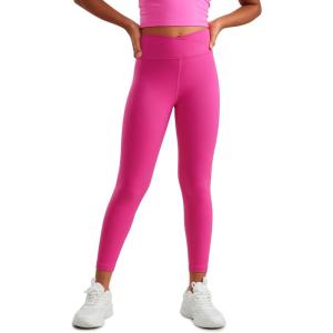 imageCRZ YOGA Girls Butterluxe Crossover Athletic Leggings  High Waist V Cross Kids Lounge Pants Yoga Active Dance Running TightsHibiscus Purple